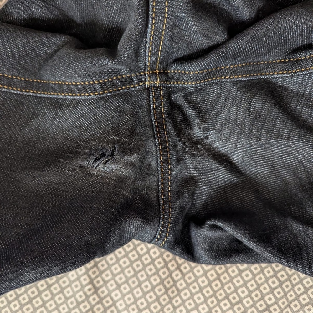 Burberry Black Denim Jeans with Visible Stitching